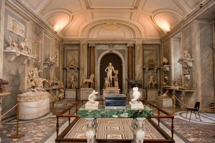 a church with a fireplace