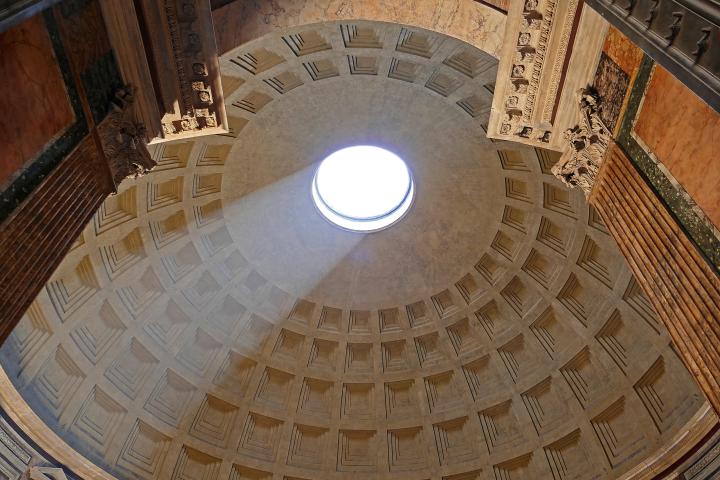 a large building in the background