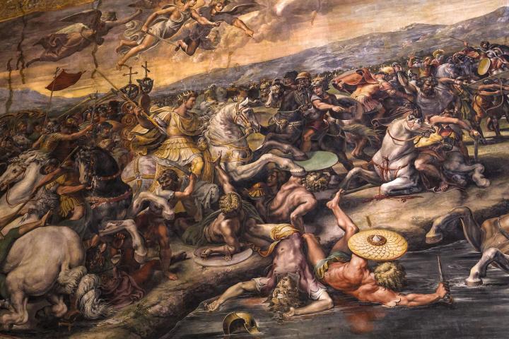 a group of people on a rock