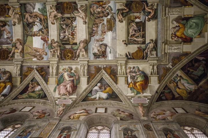 a room with many items on display