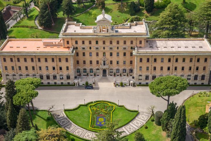 a castle like building in a garden