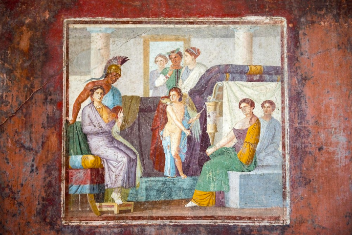 a painting on the wall